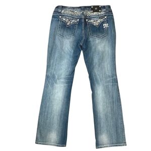 Miss Me Women's Boot Cut Jeans - Light Blue Denim with Embellished Back Pockets